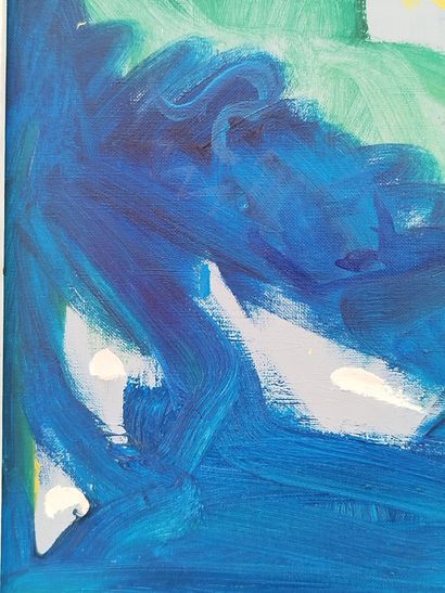 RJ.T.
Composition abstraite.
Huile sur toile...