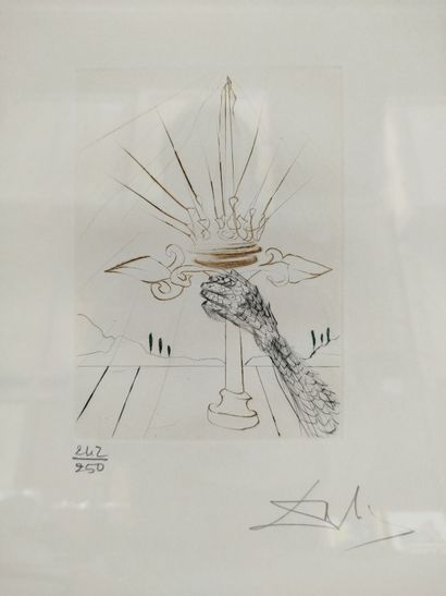 D'après Salvador DALI.
Deux lithographies,...