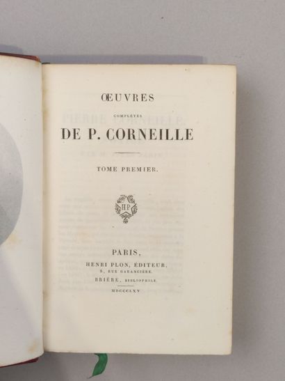 CORNEILLE (Pierre). OEuvres complètes. Paris,...