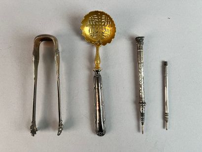 Lot en argent et argent fourré (925 et 800...