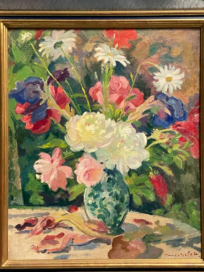 Mario MICHELETTI (1892-1975).
Vase de fleurs...