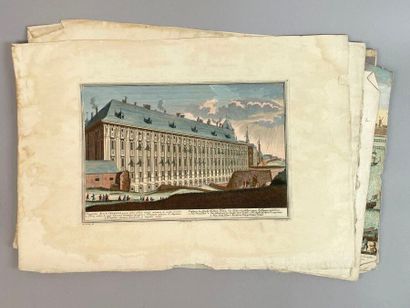 Réunion de trente-huit gravures et vues d'optiques...