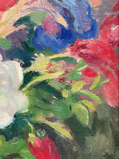 Mario MICHELETTI (1892-1975).
Vase de fleurs...