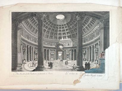 Réunion de trente-huit gravures et vues d'optiques...