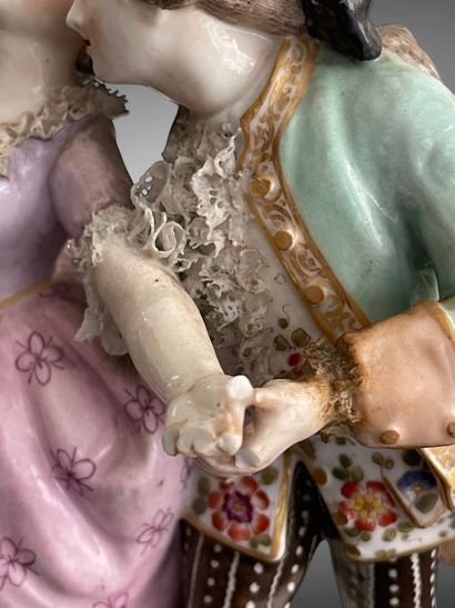 MEISSEN (dans le goût de).
Groupe en porcelaine...
