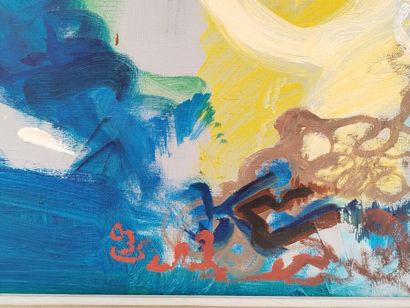 RJ.T.
Composition abstraite.
Huile sur toile...