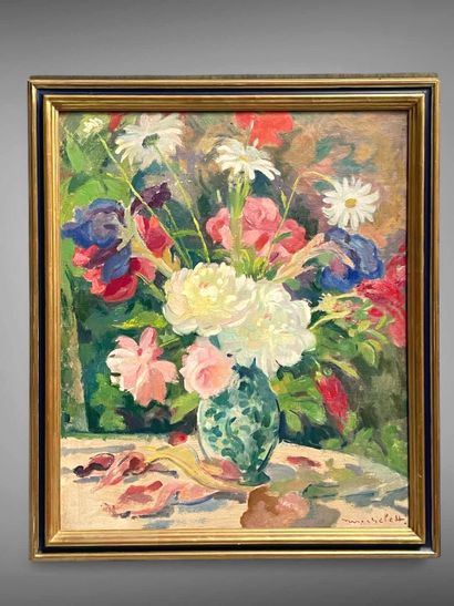 Mario MICHELETTI (1892-1975).
Vase de fleurs...
