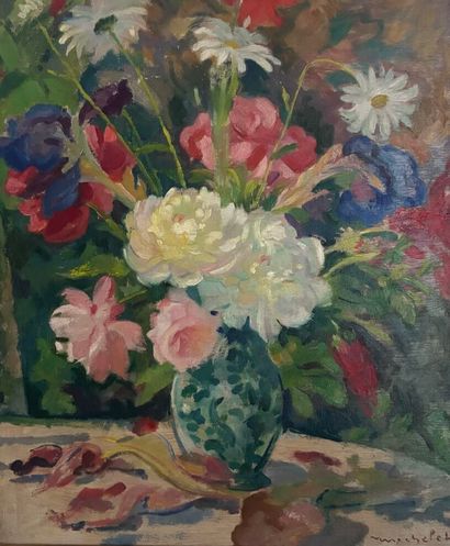 Mario MICHELETTI (1892-1975).
Vase de fleurs...