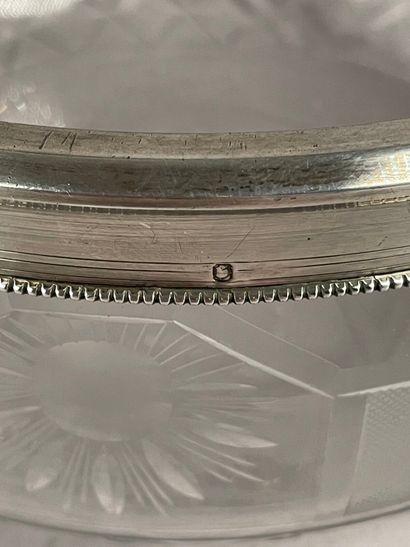 Lot en argent, métal et verre comprenant...