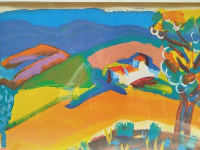 D'après Pierre AMBROGIANI (1907-1985).
Paysage...