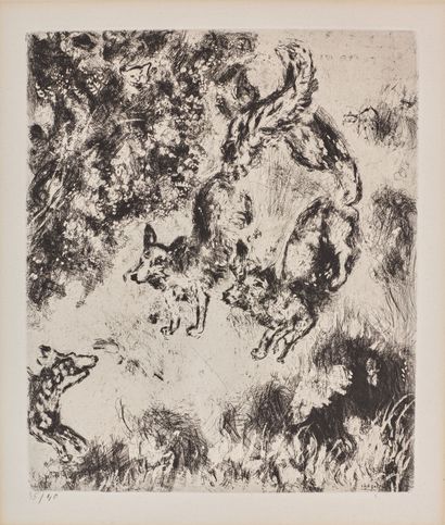 Marc CHAGALL (1887-1985)
L'âne et le lion;...