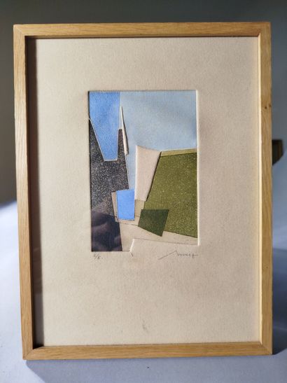 Bernard MUNCH (1921-2009)
Compositions abstraites.
Deux...