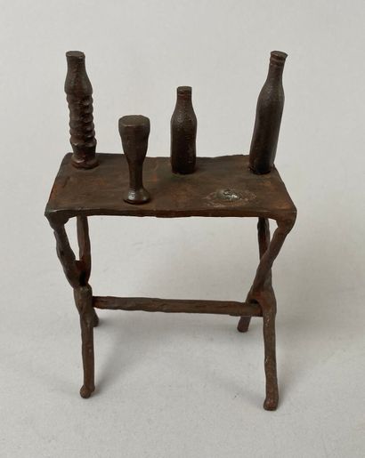 École moderne.
Le buveur attablé.
Deux bronzes...