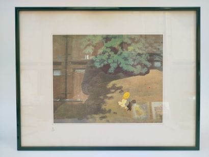 D'après Félix VALLOTTON (1865-1925).
Le ballon.
Lithographie...