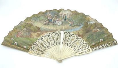 Fan, 19th-20th centuries 
The leaf in paper...