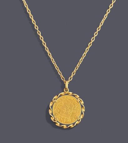 18k (750 thousandths) yellow gold twisted...