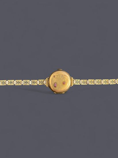 Bracelet watch in 18k (750 thousandths) gold,...