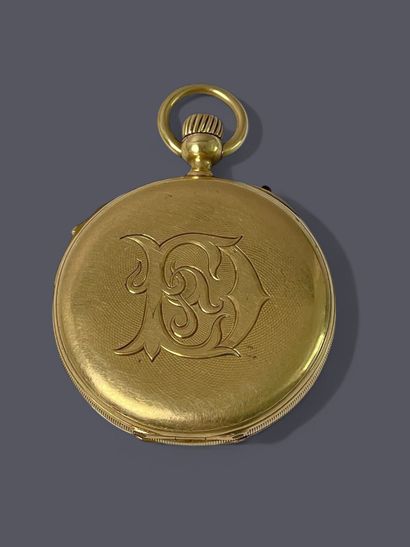 18k (750 thousandths) gold gousset watch...