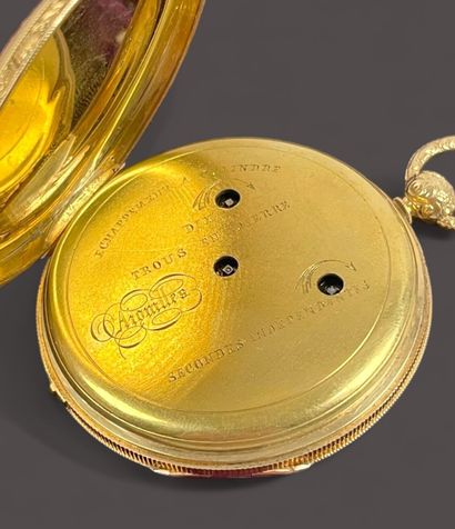 Two gousset watches, one in 18k (750 thousandths)...