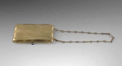 Guilloché gilt metal business card holder,...