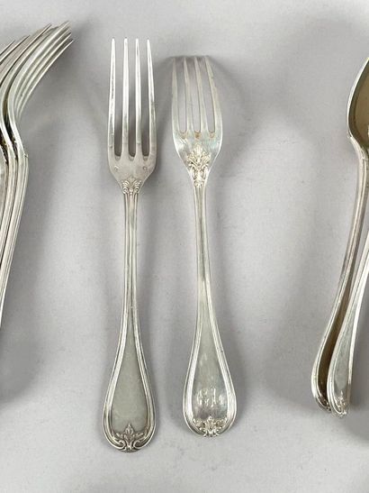 Partie de ménagère en argent (925 millièmes),...