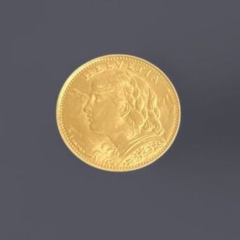 SWITZERLAND 
One 10 franc gold coin, 1922....