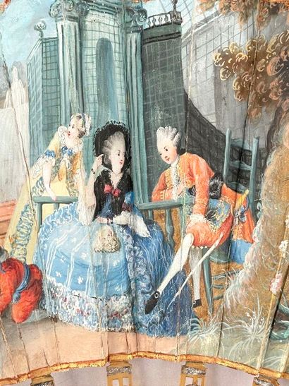 Conversation galante, Europe, circa 1770-1780.
Folded...