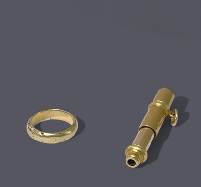 Lot in 18k (750 thousandths) gold comprising...