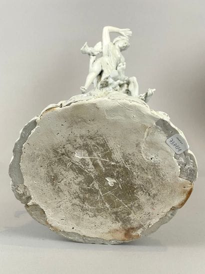 ITALIE, Doccia.
Groupe mythologique en porcelaine,...