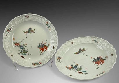 MEISSEN.
Paire de plats du service Sulkowski,...