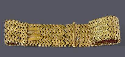 Ribbon bracelet in 18k (750 thousandths)...