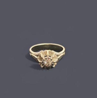 18k (750 thousandths) white gold ring set...