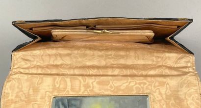 Embroidered pouch, Europe, circa 1920.
Rectangular...