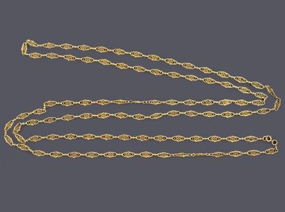 Sautoir in 18k (750 thousandths) filigree...