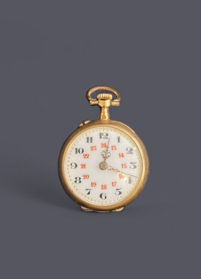 Collar watch in 18k (750 thousandths) gold,...