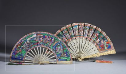 Macao, Hong Kong et Canton, Chine, XIXe siècle.
Éventail...
