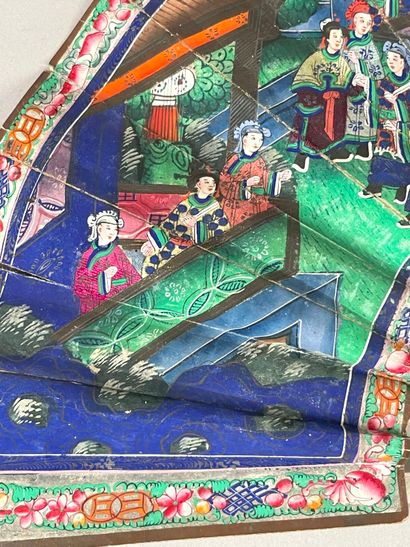 Macao, Hong Kong et Canton, Chine, XIXe siècle.
Éventail...