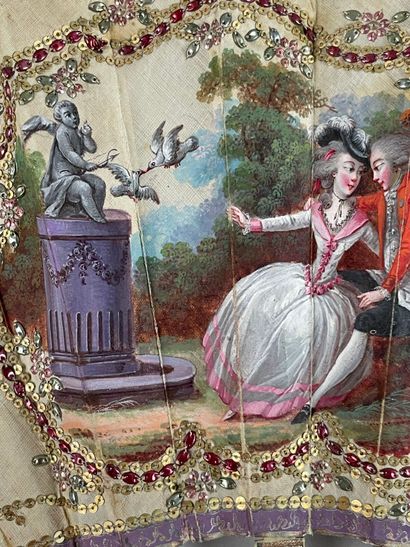 Le serment d'amour, France, circa 1780.
Folded...