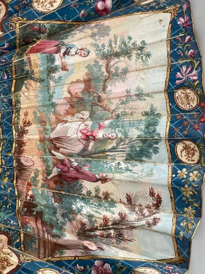 Le mouton couronné, France, circa 1750.
Fan,...