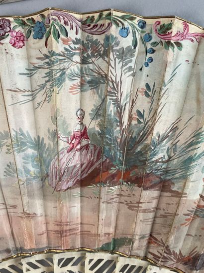 Le mouton couronné, France, circa 1750.
Fan,...