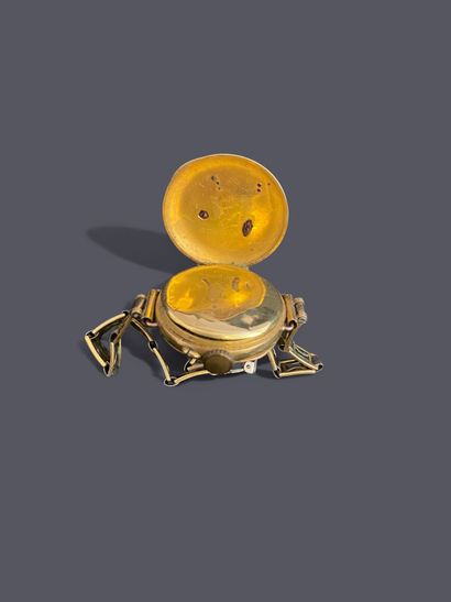 Bracelet watch in 18k (750 thousandths) gold,...