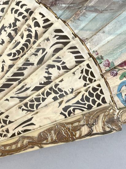 Le mouton couronné, France, circa 1750.
Fan,...