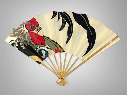 Le coq, Japon, début du XXe siècle
Éventail...