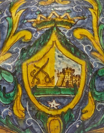 ITALIE, Sicile, Caltagirone. 
Grand vase...