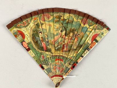 Querelle, Europe, vers 1700. 
Éventail de...