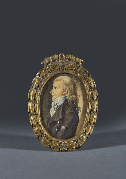 School circa 1795.
Portrait in profile.
Oval...