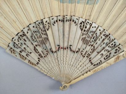 Offrande à Flore, Europe, vers 1750.
Éventail...