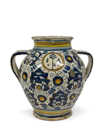 ITALIE, Montelupo.
Vase de pharmacie à deux...