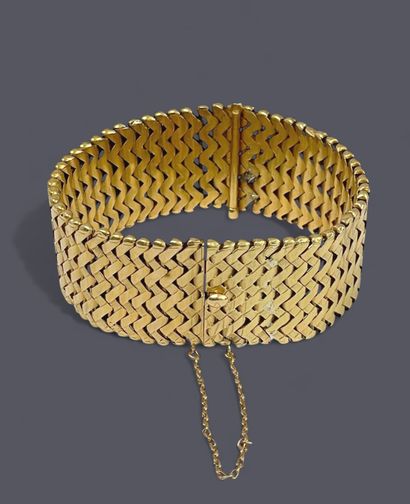 Ribbon bracelet in 18k (750 thousandths)...