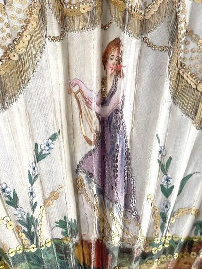 La musicienne à la lyre, Europe, circa 1800.
Folded...